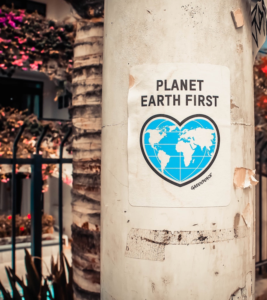 A picture of a sign that says Planet Earth First