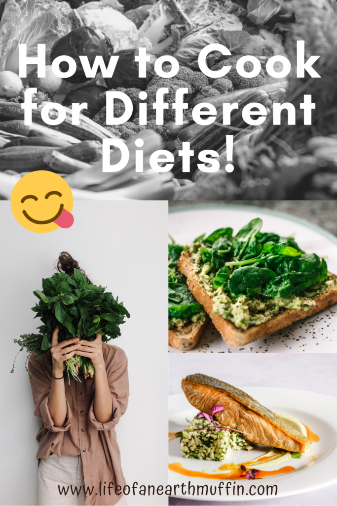 how to cook for different diets pinterest pin