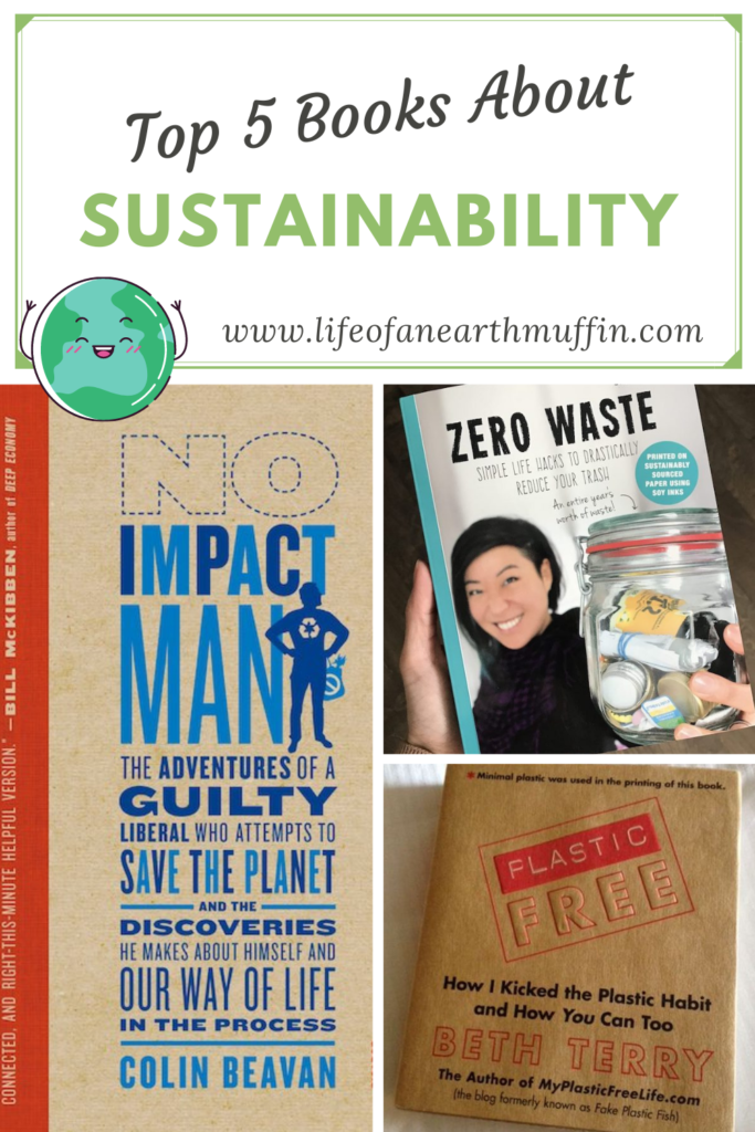A Pinterest pin about the top 5 books about sustainability