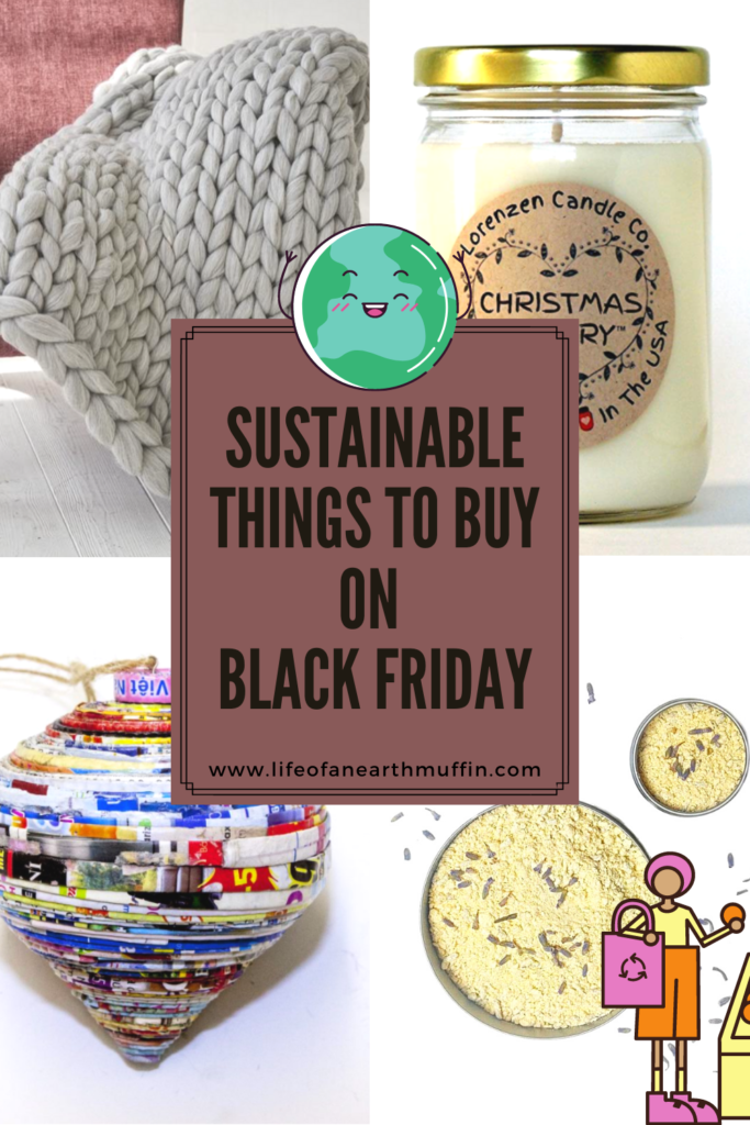 Sustainable things to buy on black friday pinterest pin