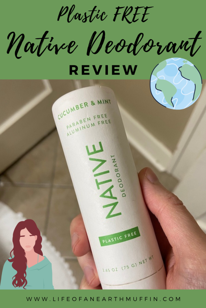 Plastic free Native deodorant review pinterest pin