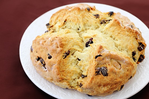 A picture of a loaf of Irish soda bread