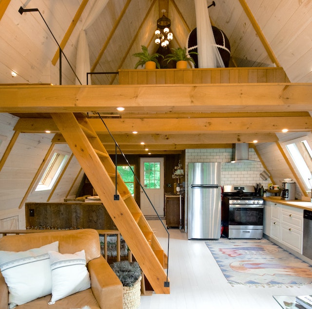 A picture of an Airbnb loft apartment