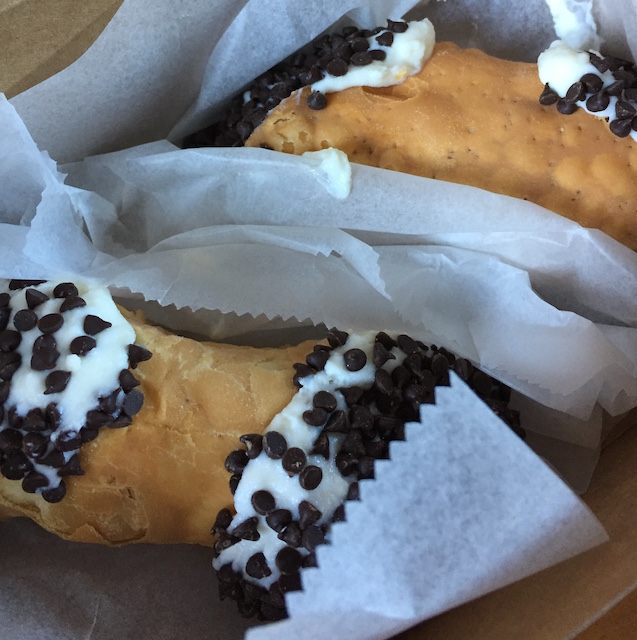Two cannoli from Mike's Pastry in Boston, MA