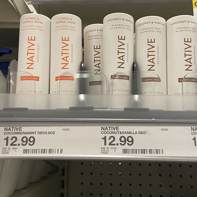 Native plastic-free deodorant - a great eco-friendly product to buy at Target! 