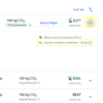 carbon-emissions-of-Google-Flights